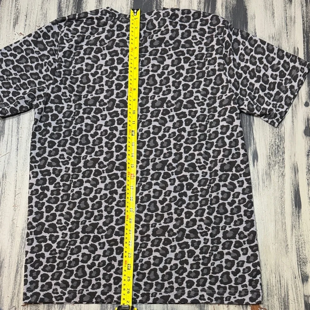Puma Streetwear Black and Gray Leopard Print Men's Tee - Picture 7 of 9